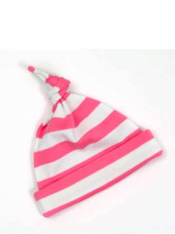 Bob and Blossom Pale Pink & White Striped Hat