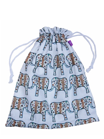 Patchwork Elephant Drawstring Bag