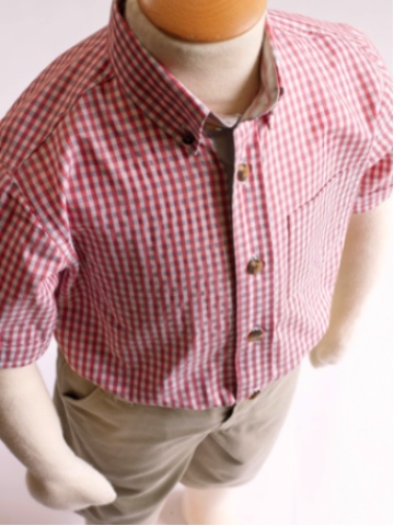 Little Legend Check Shirt � Red/Grey
