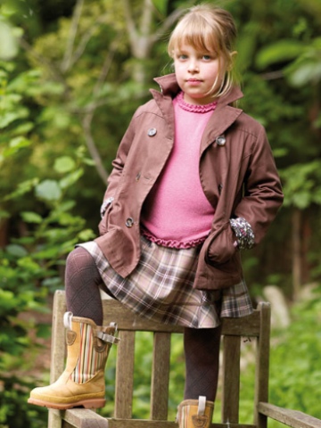 Little Legend Brown Cotton Peacoat