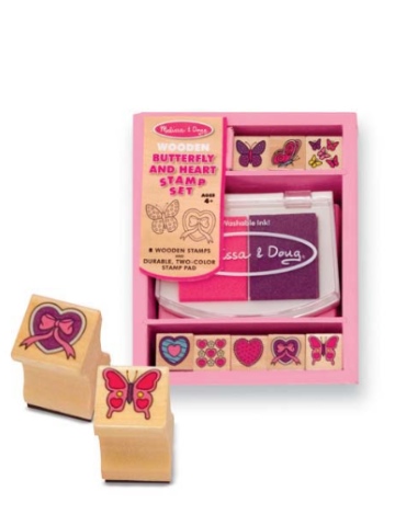 Melissa & Doug Butterfly and Hearts Stamp Set