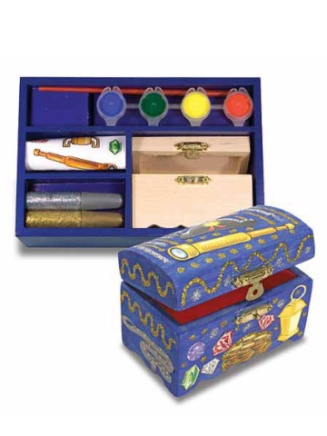Melissa & Doug Decorate-Your-Own Wooden Treasure Chest