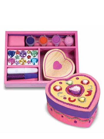 Melissa & Doug Decorate-Your-Own Wooden Heart Box