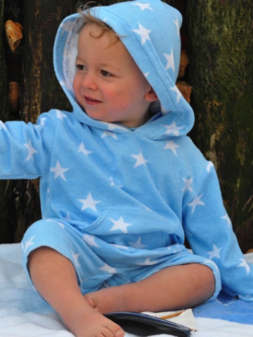 Mitty James Beach Romper Suit - Sky Blue
