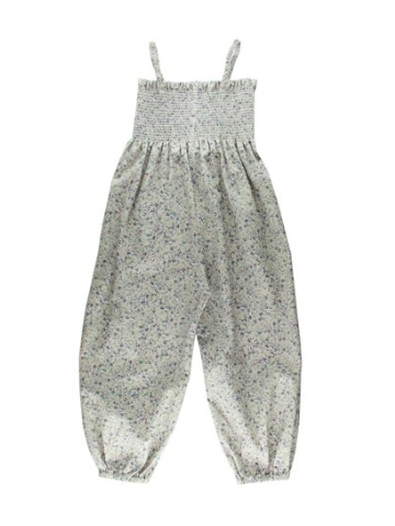 Lille Barn Ditzy Print Smocked Jumpsuit - Beige