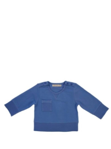 Toffee Moon Boys Blue Ribbed Detail Top