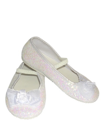 White Glitter Party Shoes