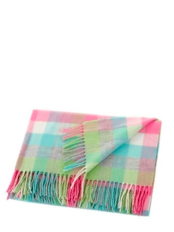 Avoca Baby Bunting Cashmere Wrap - Pink and Turquoise
